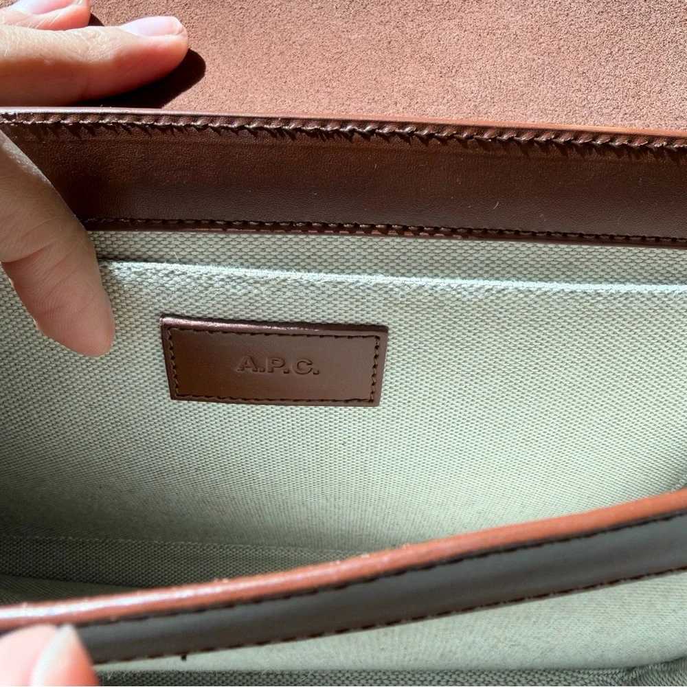 A.P.C. Dark Brown Leather Shoulder Bag - Picture 7 of 8